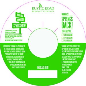 Rustic Road Brewing Company Springsback!