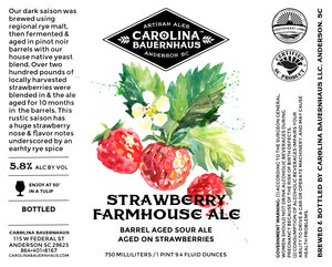 Strawberry Farmhouse Ale Barrel Aged Sour Ale Aged On Strawberrie