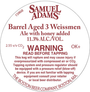 Samuel Adams Barrel Aged 3 Weissmen January 2017