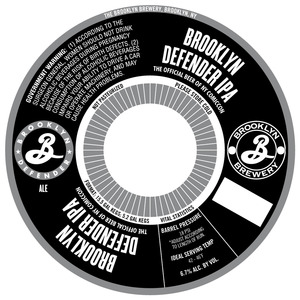 Brooklyn Defender IPA January 2017