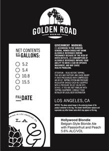 Golden Road Brewing Hollywood Blondie
