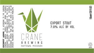 Crane Brewing Export Stout January 2017