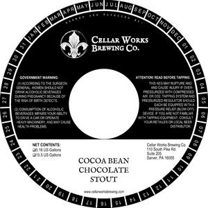 Cocoa Bean Chocolate Stout January 2017