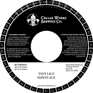 Tiny Lily Saison Ale January 2017