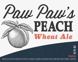 Back Forty Beer Co. Paw Paw's Peach