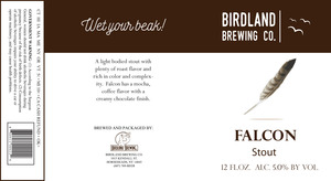 Birdland Brewing Company Falcon Stout