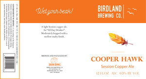 Birdland Brewing Company Cooper Hawk January 2017