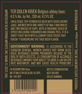 Ter Dolen Kriek February 2017