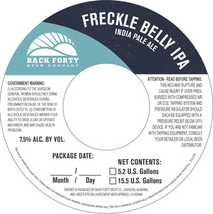 Back Forty Beer Co. Freckle Belly February 2017