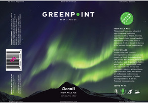 Greenpoint Beer Denali IPA January 2017