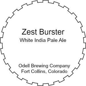 Odell Brewing Company Zest Burster January 2017