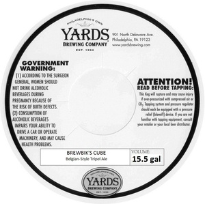 Yards Brewing Company Brewbiks Cube January 2017