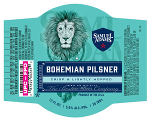 Samuel Adams Bohemian Pilsner January 2017