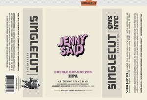 Jenny Said Double-dry Hopped Iipa January 2017