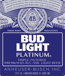 Bud Light Platinum February 2017