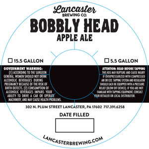 Lancaster Brewing Co. Bobbly Head