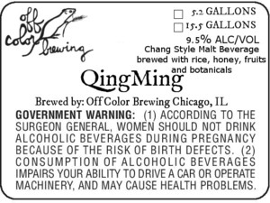 Off Color Brewing Qingming