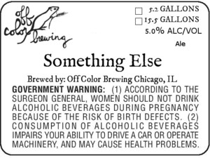 Off Color Brewing Something Else