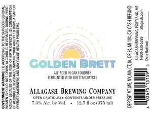 Allagash Brewing Company Golden Brett February 2017