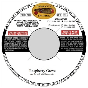 Cigar City Brewing Raspberry Grove February 2017