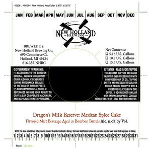 New Holland Brewing Company Dragon's Milk Reserve Mexican Spice Cake February 2017