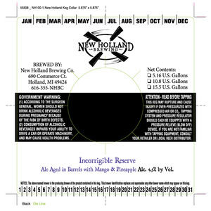 New Holland Brewing Company Incorrigible Reserve