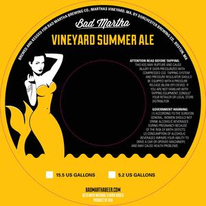 Bad Martha Brewing Co. Vineyard Summer Ale