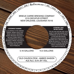 Old Church Pew Amber Saison February 2017