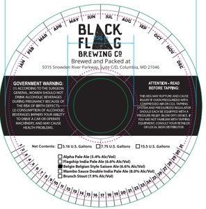 Black Flag Brewing Company Belgie Belgian Saison Ale February 2017