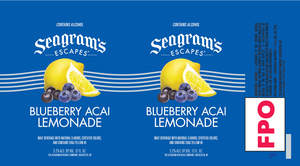 Seagram's Escapes Blueberry Acai Lemonade January 2017