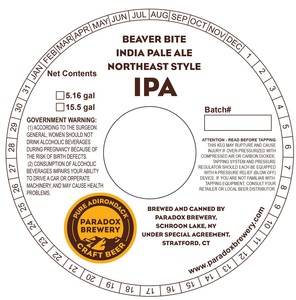 Paradox Brewery Beaver Bite IPA February 2017