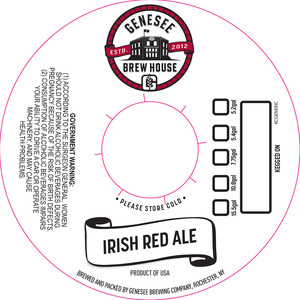 Genesee Brew House Irish Red Ale February 2017