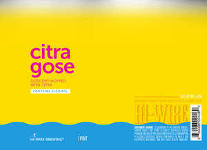 Hi-wire Citra Gose