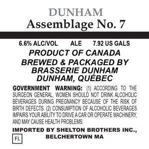 Brasserie Dunham Assemblage No. 7 February 2017