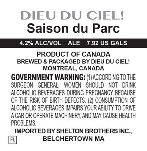 Dieu Du Ciel! Saison Du Parc February 2017
