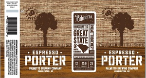 Palmetto Brewing Company Espresso Porter February 2017