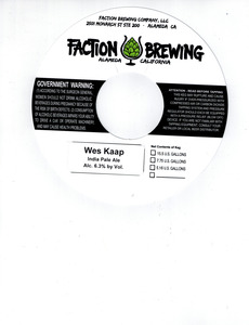 Faction Brewing Wes Kaap