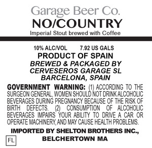 Garage Beer Co. No Country