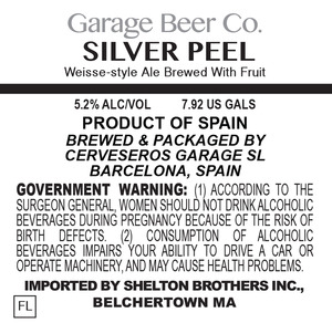 Garage Beer Co. Silver Peel February 2017