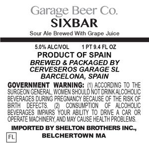 Garage Beer Co. Sixbar February 2017