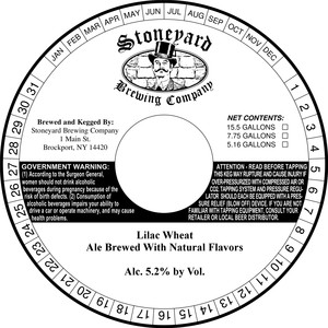 Stoneyard Brewing Company Lilac Wheat February 2017