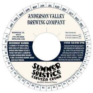 Anderson Valley Brewing Company Summer Solstice