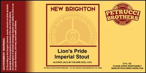 Petrucci Brothers Lions Pride Imperial Stout