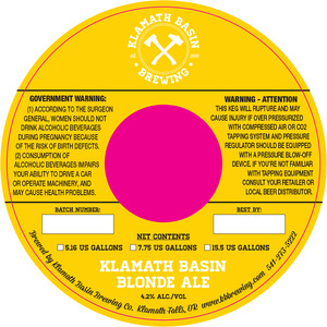 Klamath Basin Brewing Co. Klamath Basin Blonde