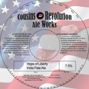 Cousins Revolution Ale Works Hops Of Liberty India Pale Ale February 2017