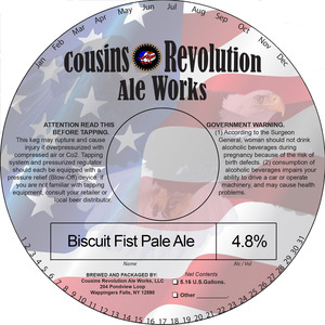 Cousins Revolution Ale Works Biscuit Fist Pale Ale