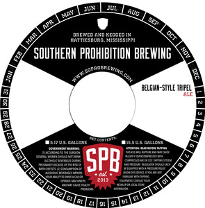 Southern Prohibition Brewing Belgian-style Tripel
