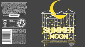 Summer Moon Imperial Wheat Ale March 2017