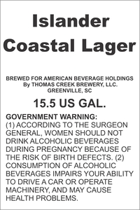 American Beverage Holdings Islander Coastal Lager February 2017
