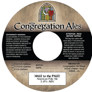 Congregation Ales Hale To The Pale!